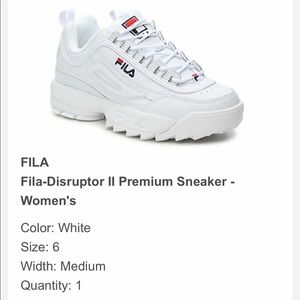 Fila disruptor 2 sneakers - gently worn- size 6